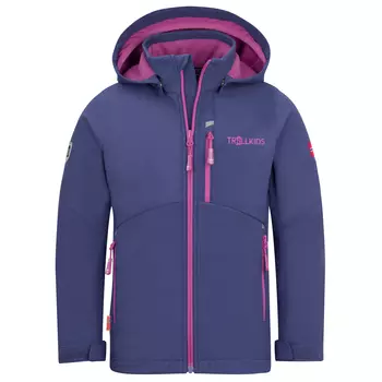 Куртка из софтшелла Trollkids Girl's Balestrand, цвет Violet Blue/Mallow Pink