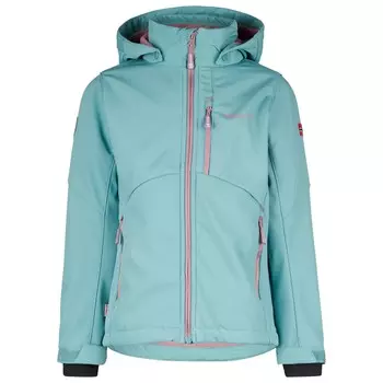 Куртка из софтшелла Trollkids Girl's Balestrand, цвет Glacier Green/Orchid