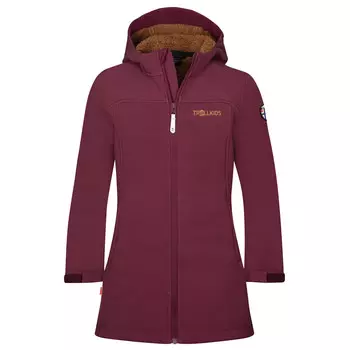 Куртка из софтшелла Trollkids Girl's Kristiansand Coat, цвет Redwood/Caramel