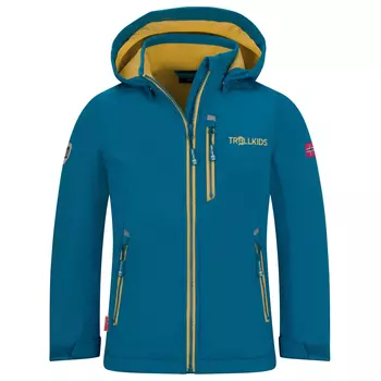 Куртка из софтшелла Trollkids Kid's Balestrand, цвет Atlantic Blue/Ginger