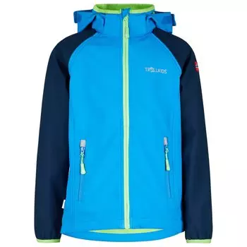 Куртка из софтшелла Trollkids Kids Rondane Zip Off XT, цвет Navy/Med Blue/Green