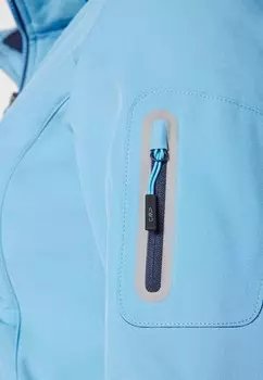 Куртка из софтшелла WOMAN JACKET ZIP HOOD CMP, светло-голубой