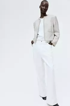 Куртка из структурированной ткани H&M, белый