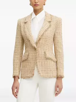 Куртка из твида с бахромой LUISA SPAGNOLI, нейтральный