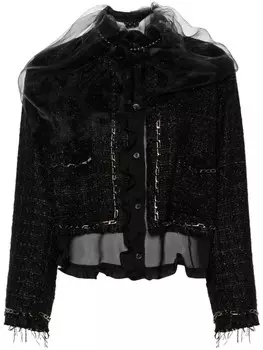 Куртка из твида Undercover с цепочкой, черный