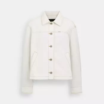 Куртка из твила COACH, цвет off white