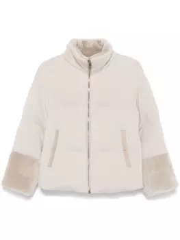 Куртка из вельвета и пинвейла Agnona, нейтральный цвет