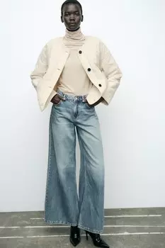 Куртка из вельвета ZARA, экрю