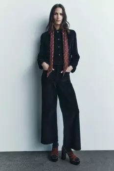 Куртка из вельвета ZARA, черный