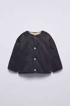 Куртка из вельвета ZARA, темно-серый