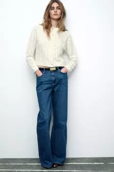 Куртка из волнистой шерсти ZARA, экрю