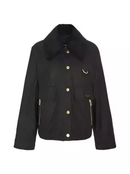 Куртка из вощеного хлопка Catton Barbour, цвет black sage tartan