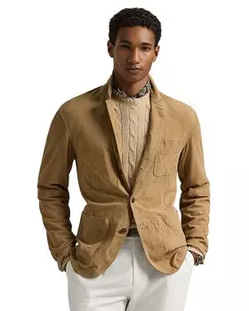 Куртка из замши Polo Ralph Lauren, коричневый/бежевый