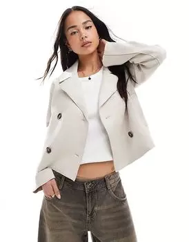 Куртка из замши в камне New Look