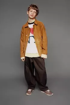 Куртка из замши ZARA, цвет caramel
