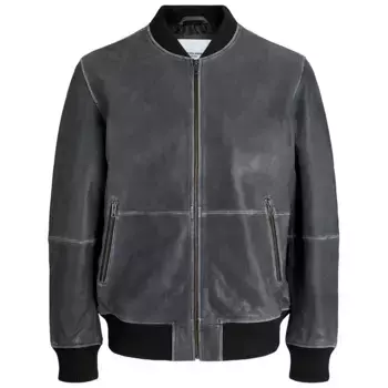 Куртка Jack & Jones Charge Leather bomber, серый