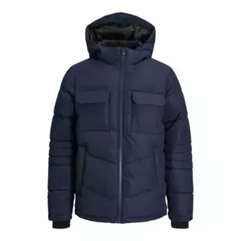 Куртка Jack & Jones для подростков «JJBUILD PUFFER JNR», с капюшоном Jack & Jones Junior, цвет navy blazer