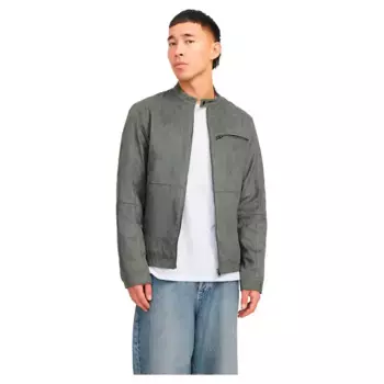 Куртка Jack & Jones Dylan Biker leather, зеленый