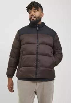 Куртка Jack & Jones ETOBY PUFFER COLLAR PLS, темно-коричневый