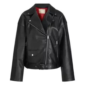 Куртка Jack & Jones Frida Biker leather, черный