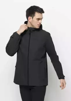 Куртка Jack Wolfskin для активного отдыха "BESLER 2L JKT M", с капюшоном, черный