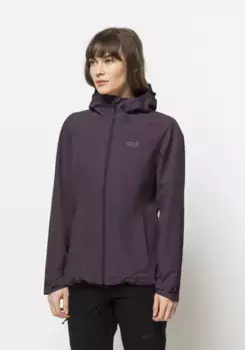 Куртка Jack Wolfskin для активного отдыха "BESLER 2L JKT W", с капюшоном, фиолетовый