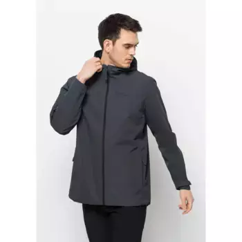 Куртка Jack Wolfskin для активного отдыха "BESLER 2L JKT M", с капюшоном, цвет Ebony