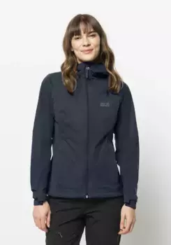Куртка Jack Wolfskin для активного отдыха "HIGHEST PEAK JACKET W", с капюшоном, синий