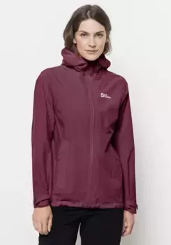 Куртка Jack Wolfskin для активного отдыха "PACK & GO SHELL W", с капюшоном, цвет Sangria-Red