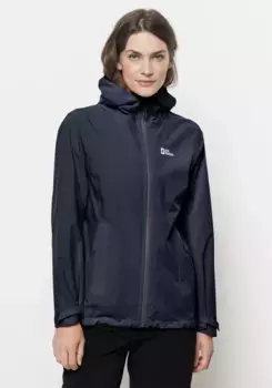 Куртка Jack Wolfskin для активного отдыха "PACK & GO SHELL W", с капюшоном, синий