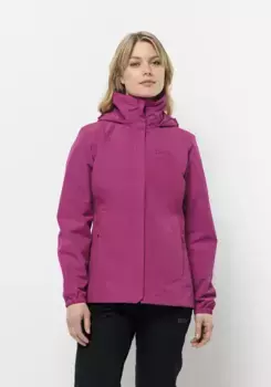Куртка Jack Wolfskin для активного отдыха "STORMY POINT 2L JKT W", с капюшоном, цвет New-Magenta