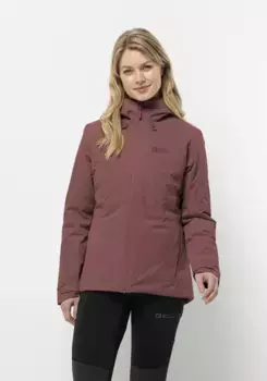 Куртка Jack Wolfskin для активного отдыха "WISPER INS JKT W", с капюшоном, цвет Apple-Butter