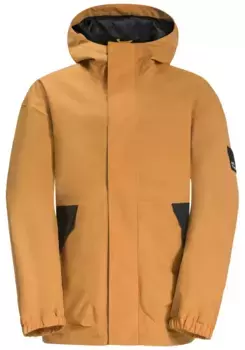 Куртка Jack Wolfskin для отдыха "TEEN 2L JACKET Y", с капюшоном, цвет Maroccan-Gold
