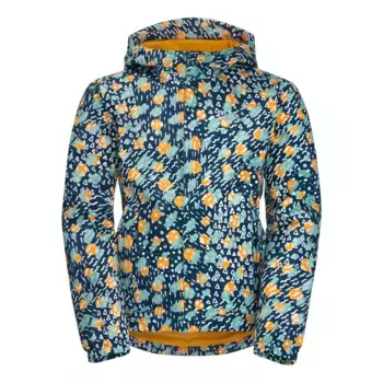 Куртка Jack Wolfskin для отдыха «VILLI 2L PRINT JACKET K», с капюшоном, цвет dark-sea-all-over