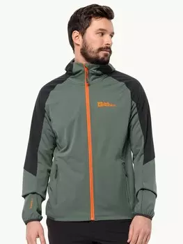 Куртка Jack Wolfskin FELDBERG HOODY M, зеленый