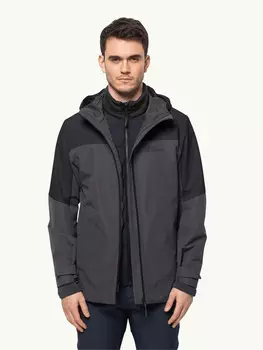 Куртка Jack Wolfskin GLAABACH 3IN1 JKT M, черный