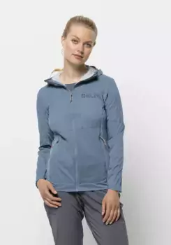 Куртка Jack Wolfskin "PRELIGHT ALPHA JKT W", с капюшоном, синий