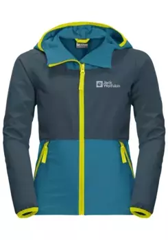 Куртка Jack Wolfskin Softshell "TURBULENCE B", с капюшоном, синий