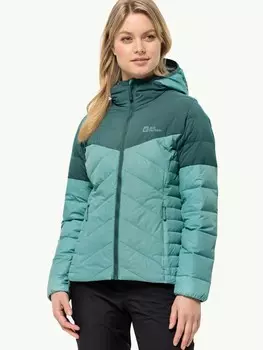 Куртка Jack Wolfskin TUNDRA DOWN HOODY W, зеленый