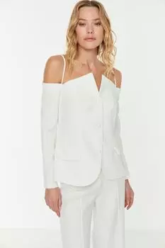 Куртка - Экрю - Классический крой Trendyol, экрю