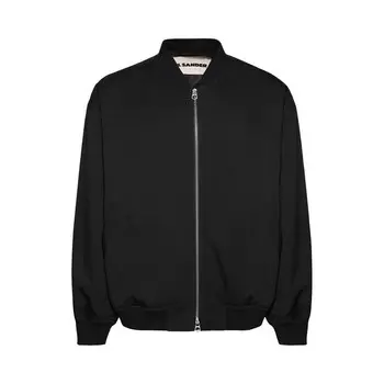 Куртка Jil Sander Oversized Zip-Up Jacket Midnight, черный