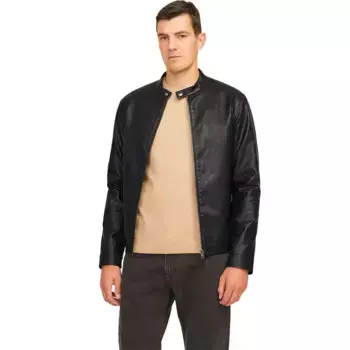 Куртка Jj Rebel Caleb leather, черный