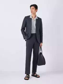 Куртка John Lewis Cambridge Linen Single Breasted Regular Fit Suit, темно-синий