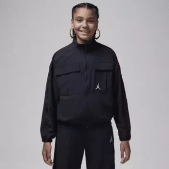 Куртка Jordan Big Kids' Jumpman Woven Taping Jacket, черный