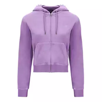 Куртка Juicy Couture с капюшоном «ROBERTSON CLASS женская», с капюшоном, спортивная куртка женская, толстовка с капюшоном, велюр, с блестками, распродажа, цвет sheer lilac