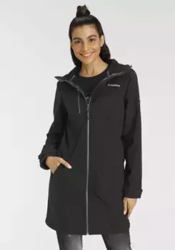 Куртка KangaROOS софтшелл, с капюшоном, черный