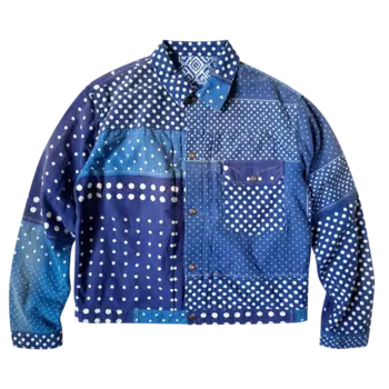 Куртка Kapital Flannel Polkadot x Bandana Reversible 1st 'Blue', синий