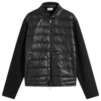 Куртка-Кардиган из сверхтонкой шерсти Moncler, черный