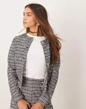 Куртка-кардиган New Look из букле черного цвета