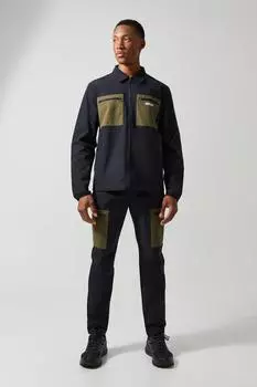 Куртка-карго Active, эластичная в 4 направлениях boohooMAN, черный